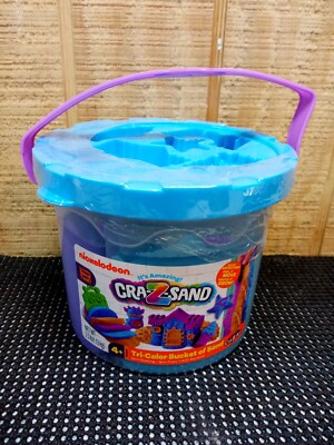 Nickelodeon It's Amazing Cra-Z-Sand Tri-Color 2.5lbs Bucket of Sand for Ages 4+