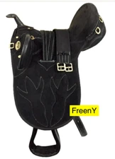 New Synthetic Australian Stock Saddle with Horn Set