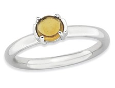 2/5 Carat ctw Citrine Ring in Sterling Silver