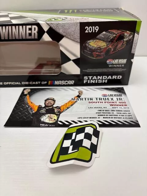 SIGNED 2019 MARTIN TRUEX #19 LAS VEGAS WIN BASS PRO SHOPS 1/24 AUTOGRAPHED - Image 3 of 4