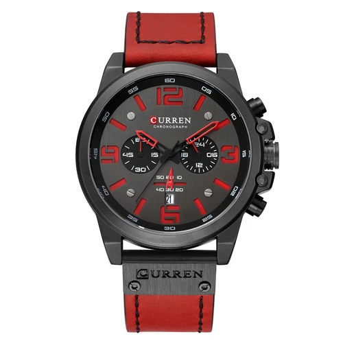 Neu Curren Herren Quarzuhr Leder Armbanduhr Chronograph Wasserdicht Analog Luxus - Bild 21 von 30