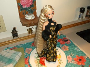 black barbie blonde hair