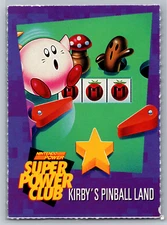 Kirby's Pinball Land Nintendo Super Power Club Magazine Card #112 Perforated