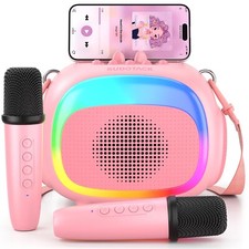 SUDOTACK Mini Karaoke Machine for Kids, Portable Bluetooth Karaoke Speaker wi...