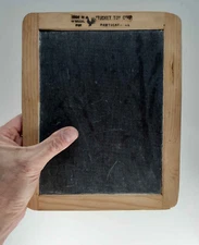 Antique Slate Chalk Board Wood Frame by Tucket Toy Pawtucket - Made In Portugal