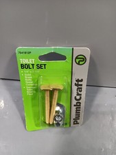 PLUMB CRAFT TOILET BOLT SET 1/4"x 2-1/4" solid brass bolts