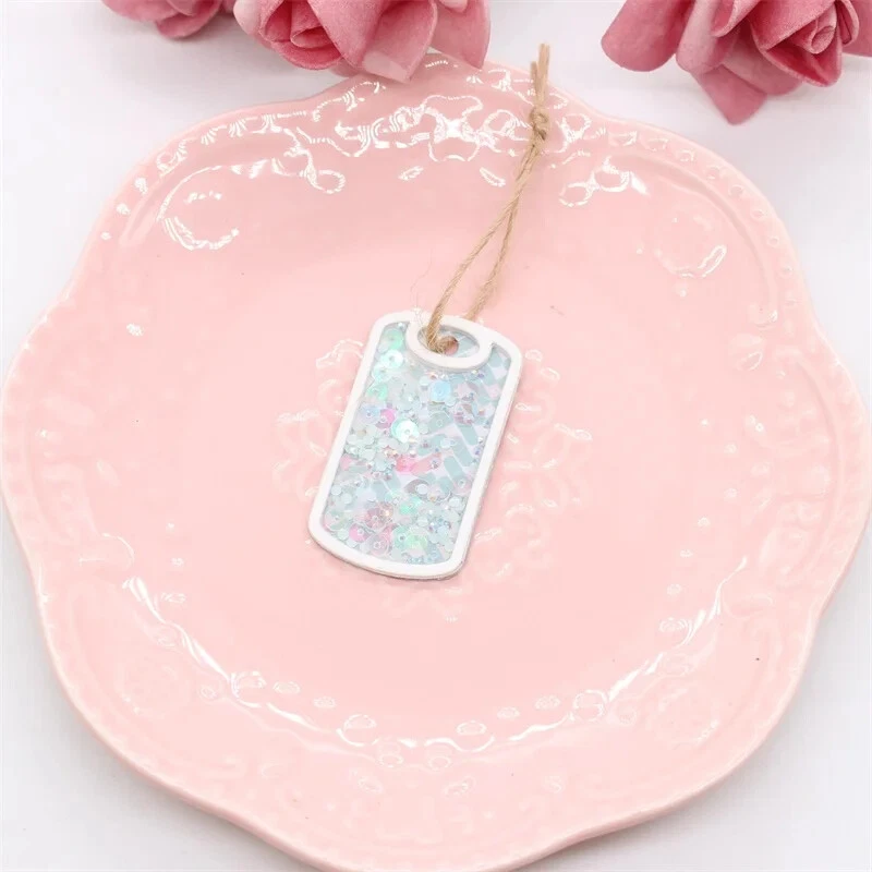 Targhetta cane militare shaker metallo taglio fustelle scrapbooking carta decorativa artigianato - Immagine 3 di 4