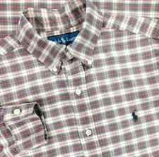 Vtg 90s Ralph Lauren Polo Button Up Southwestern Weave Plaid Long Sleeve M Shirt