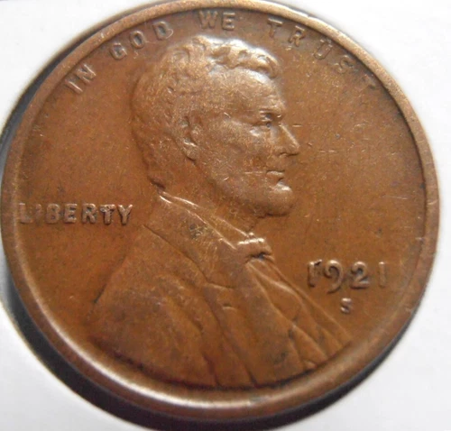 1921 S Lincoln Cent, Low Mintage, Very Fine (21SGC1)