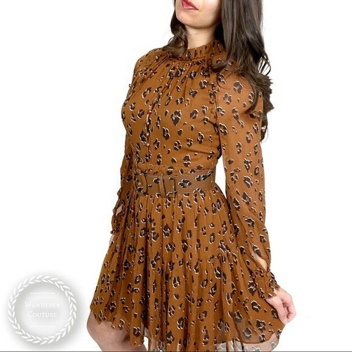 NICHOLAS High Neck Long Sleeve Leopard 