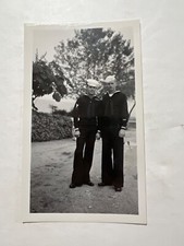 VTG WW II Snapshot Photo Two Handsome Sailors, Navy, Military
