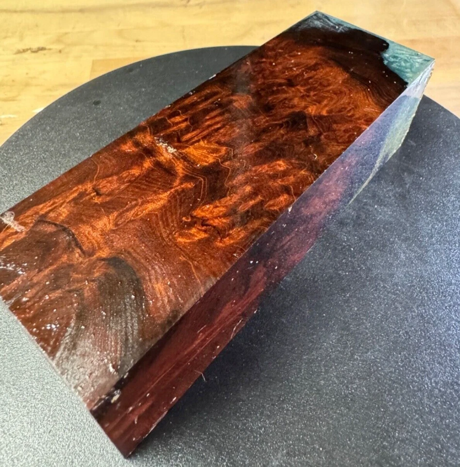 1173 STABILIZED RED WOOD,KNIFE SCALE,TOOL HANDLES,BOTTLE STOPPER, - Image 2 of 3