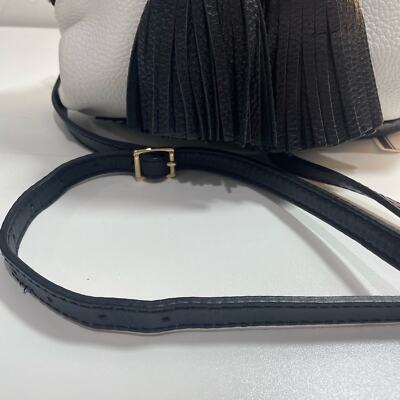 Authentic BURBERRY PRORSUM tassel Crescent leather Crossbody bag w