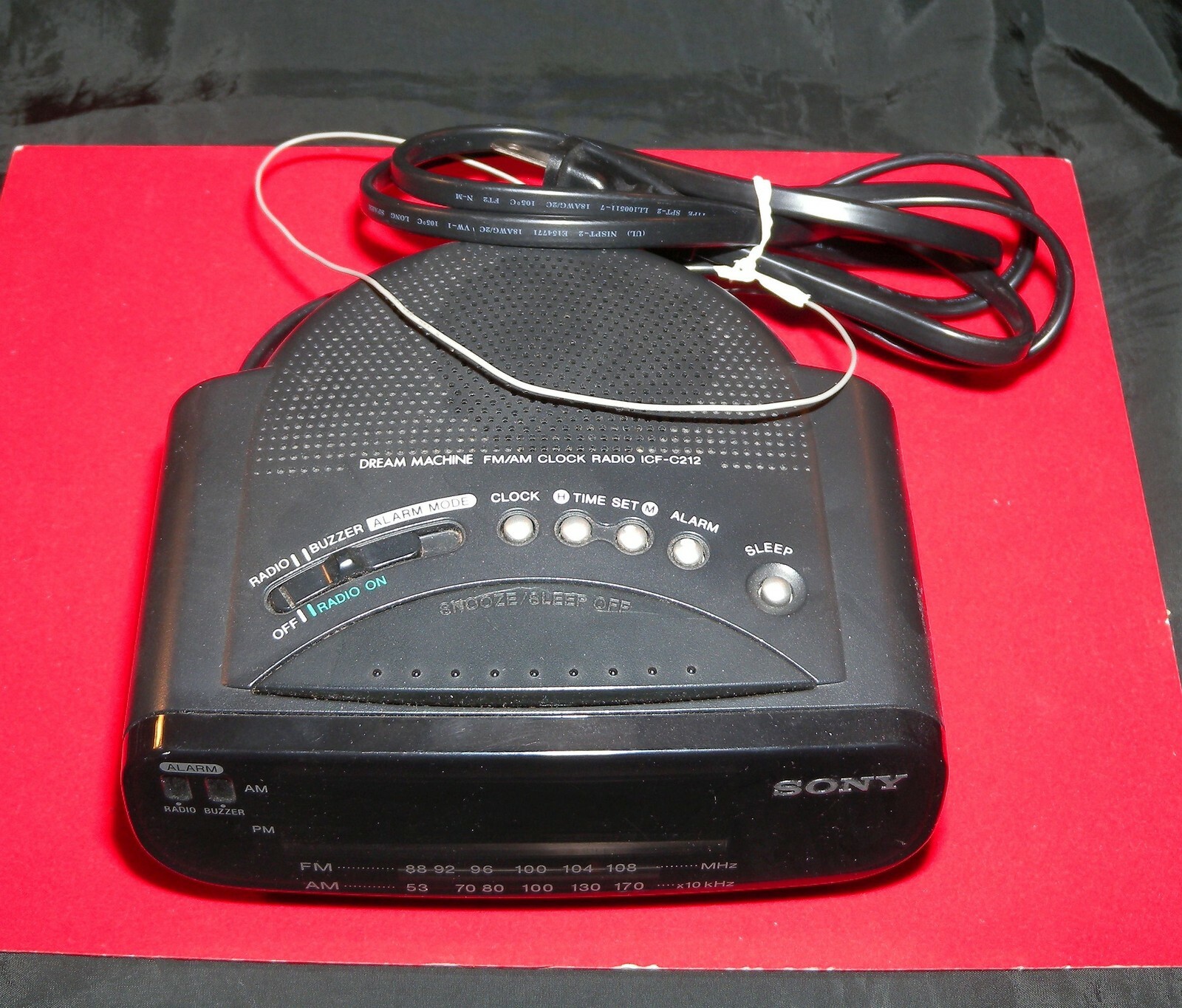 SONY Dream Machine AM/FM LED Clock Radio ICFC212 Tested Free Shipping