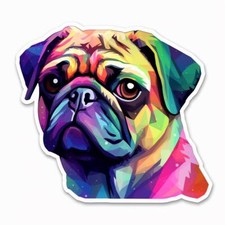 Pug Dog Vinyl Decal Sticker for Car, Laptop, Tumbler and More.  PR-Pug  001138