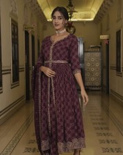 BOLLYWOOD INDIAN ETHNIC PARTY WEAR /DRESS PURPLE