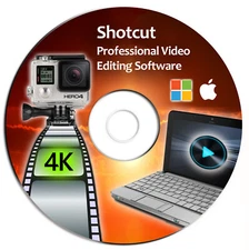 Shotcut Professional Video Editing Software Program-HD-4K Movie-Windows/Mac-DVD