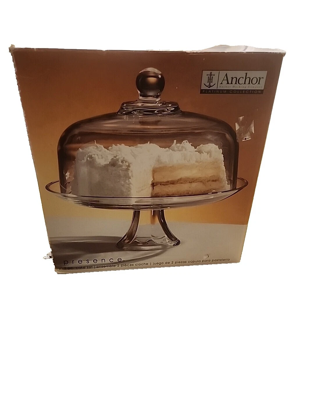 Magdalena y cristal Anchor Hocking Soportes de Torta