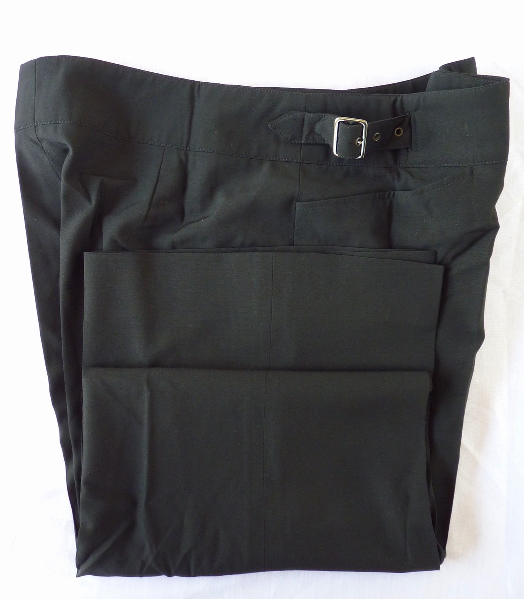 Armani Collezioni Cross Belt Designer Dress Pants Black 100