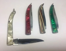 Vintage 1960's NOS Sica Inox Stainless Steel 4.85" Folding Knife-Assorted Colors