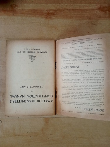 Amateur Transmitters' Construction Manual. Bernards Radio Manuals No. 61. 1947 - Bild 3 von 12