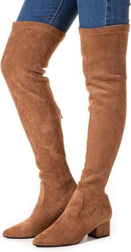 N.N.G Women Over the Knee Boots Thigh High Suede Block Winter US SZ 7 - Picture 3 of 4