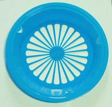 4 LT. BLUE PLASTIC PAPER PLATE HOLDERS, PICNICS, BBQ, CAMPING, PARTIES