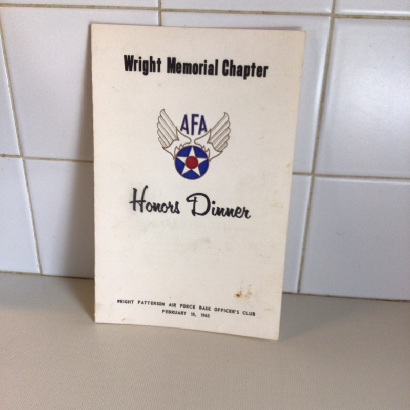1969 Honors Dinner of Air & Spaces Forces Assoc. Wright Memorial Chapter Program