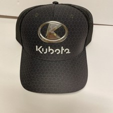 Kubota Tractors Baseball Hat Cap Black/Black Mesh Back New Without Tags