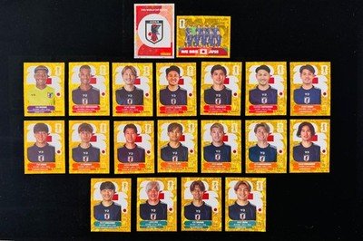 JAPAN Stickers FULL Team 2026 PANINI WORLD CUP GOLD Crumple 20