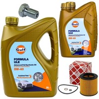 MotoröL Filter Set Gulf Formula ULE 5W-40 7 Liter + Schraube FüR BMW 5Er 7Er E65