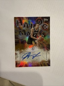 2025 Topps Flagship Basketball Egor Demin Rc Havoc Marks Auto Gold 27/50 