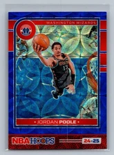 2024-25 Hoops #190 Jordan Poole Premium Prizms Scope Blue #/99