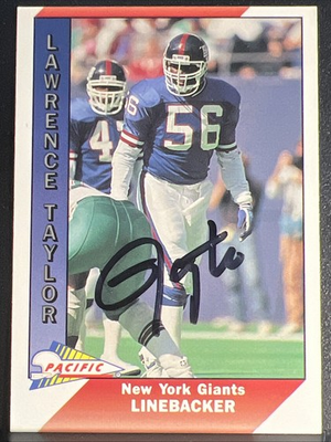 #ad #ad 1991 Pacific Lawrence Taylor #356 On Card Auto $20.00