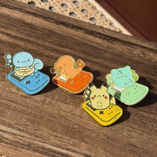 Pok mon Enamel Lapel Pins Set Pikachu Charmander Squirtle Bulbasaur Sylveon