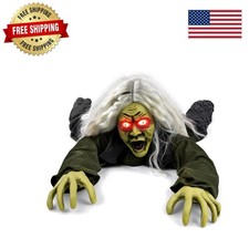 Outdoor Animated Zombie Groundbreaker with Glowing Eyes - Halloween Fun for All