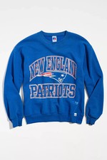 Vintage New England Patriots Sweatshirt Royal COlor Reprint AN65987