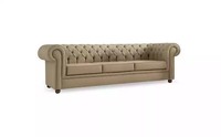 Beiger Chesterfield Dreisitzer BüRomöBel Sofa Polstersofas Luxus MöBel