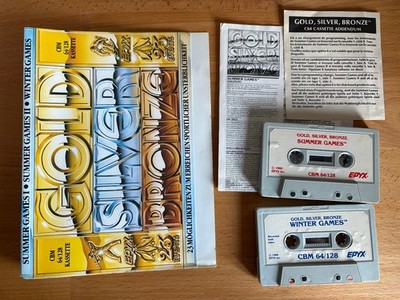 Commodore 64 C64 Game Compilation Cassette Tape: GOLD SILVER BRONZE