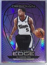 DeAaron Fox  Kings 2023-24 Obsidian Cutting Edge Purple Prizm #48/49