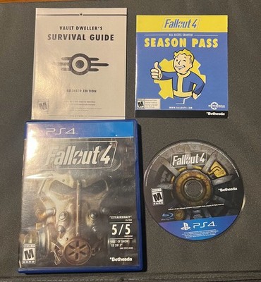 Fallout 4 PlayStation 4 Game with Survival Guide and Season Pass Insert