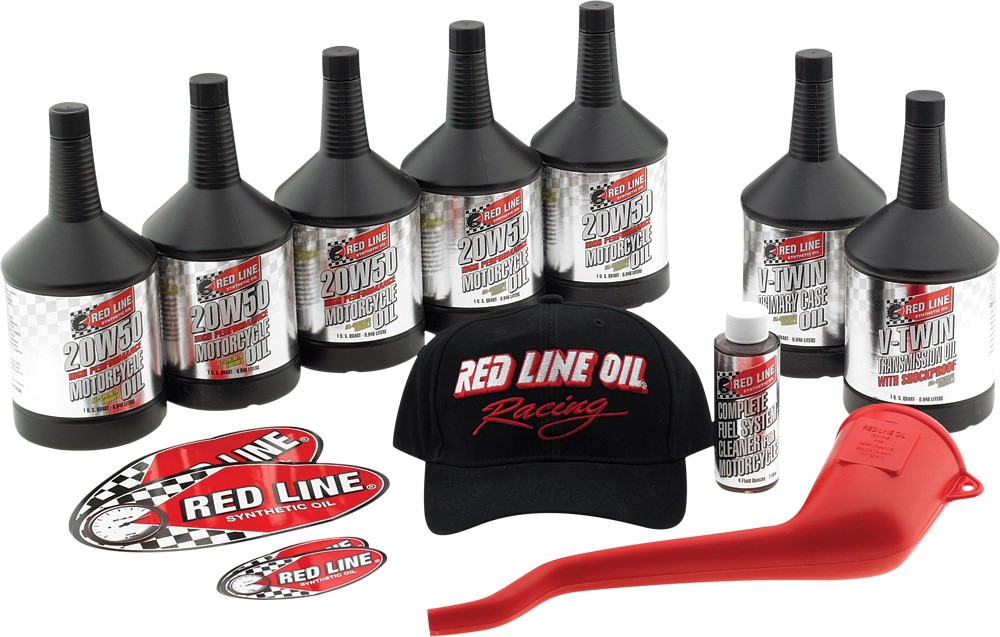 Change Powerpack 20w-50 Red Line 90226 5 Qts Oil + Primary +