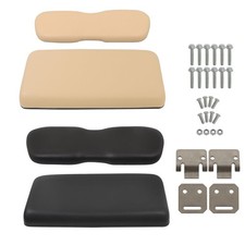 Front Seat Bottom Back Cushion For Club Car DS 2000.5 Golf Carts Black / Beige