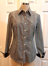 J. Mclaughlin Women's Plaid Button Down Shirt Cotton Size: 4
