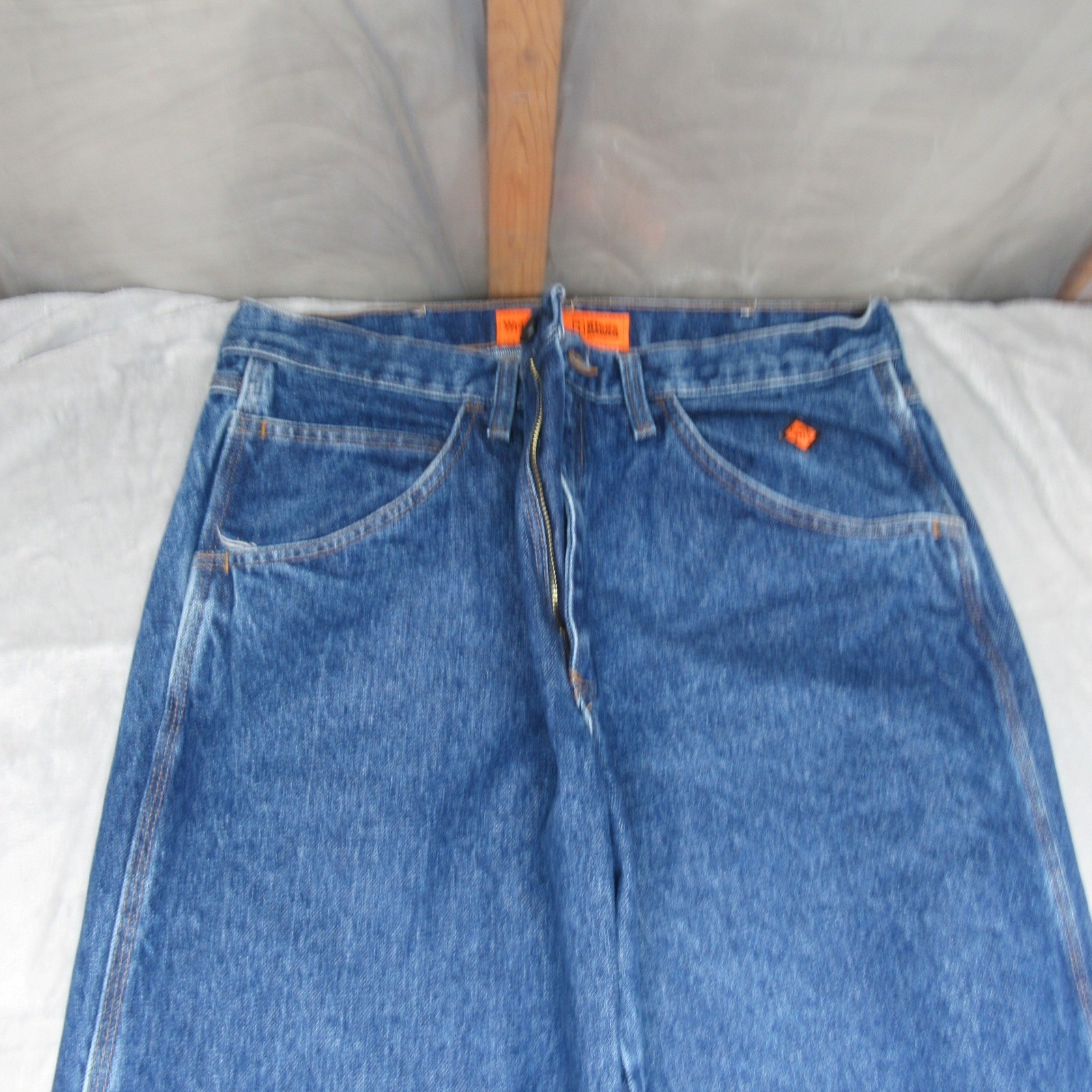 Wrangler FR Jeans Mens 33x31 Medium Wash Denim Riggs Flame Resistant Workwear thumbnail 8