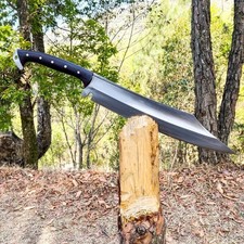 Custom Handmade Carbon Steel Blade Viking Machete Sword | Hunting Sword Camping
