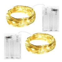 LED Lichterketten Batterie Mit Timer, 2M 20 LED Warmweiß Innenlichterketten,...