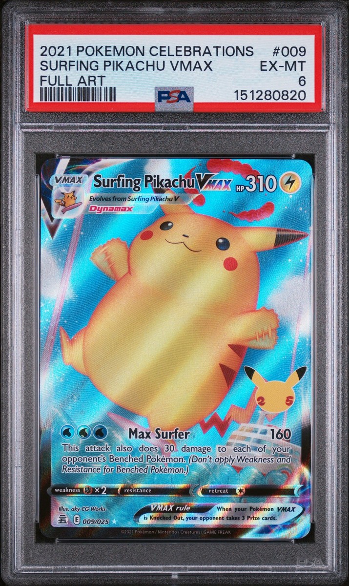 Surfing Pikachu VMAX 009/025 Celebrations Holo for sale online | eBay