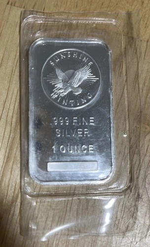 Bar- Sunshine Minting Inc - Silver Eagle - One Ounce - .999 Fine Silver