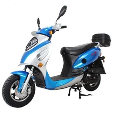 X-PRO Oahu 50cc Scooter Gas Moped with 10" Aluminum Wheels Large Headlight